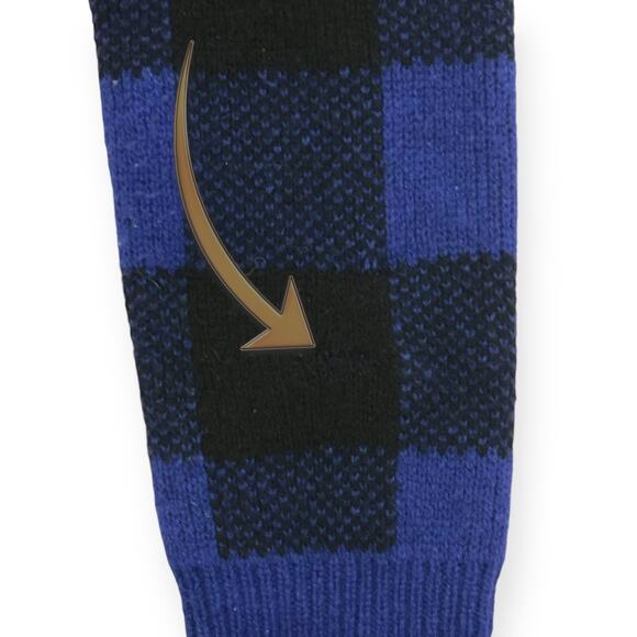 EQUIPMENT 100% Wool Sweater Check Plaid Preppy Varsity Ivy League Blue Black - Picture 7 of 12